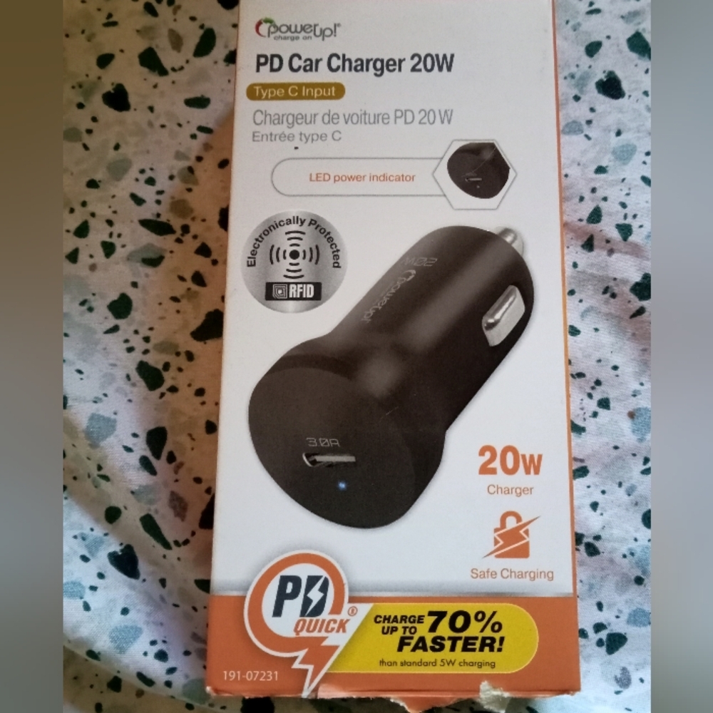 Black 20W PD Car Charger